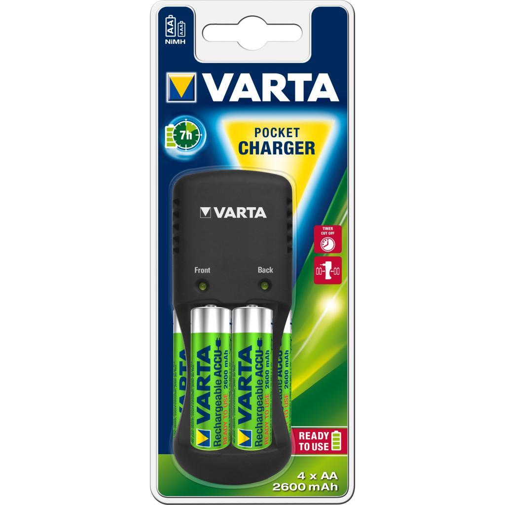 Зарядний пристрій VARTA Pocket Charger + 4AA 2600 мАг NI-MH (57642101471)