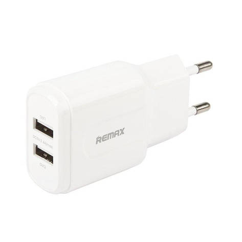 Зарядний пристрій (зарядка) для телефону REMAX RP-U22 2хUSB 2.4 A Білий (REMAX-RP-U22-EU-WHITE), фото 1