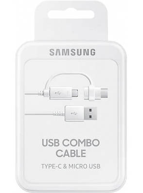 Кабель Samsung USB Combo Type-C та Micro USB Білий (EP-DG930DWEGRU), фото 4