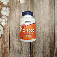 NOW Foods Vitamin C — 1000, 100 tab вітамін ц з with Rose Hips шипшина