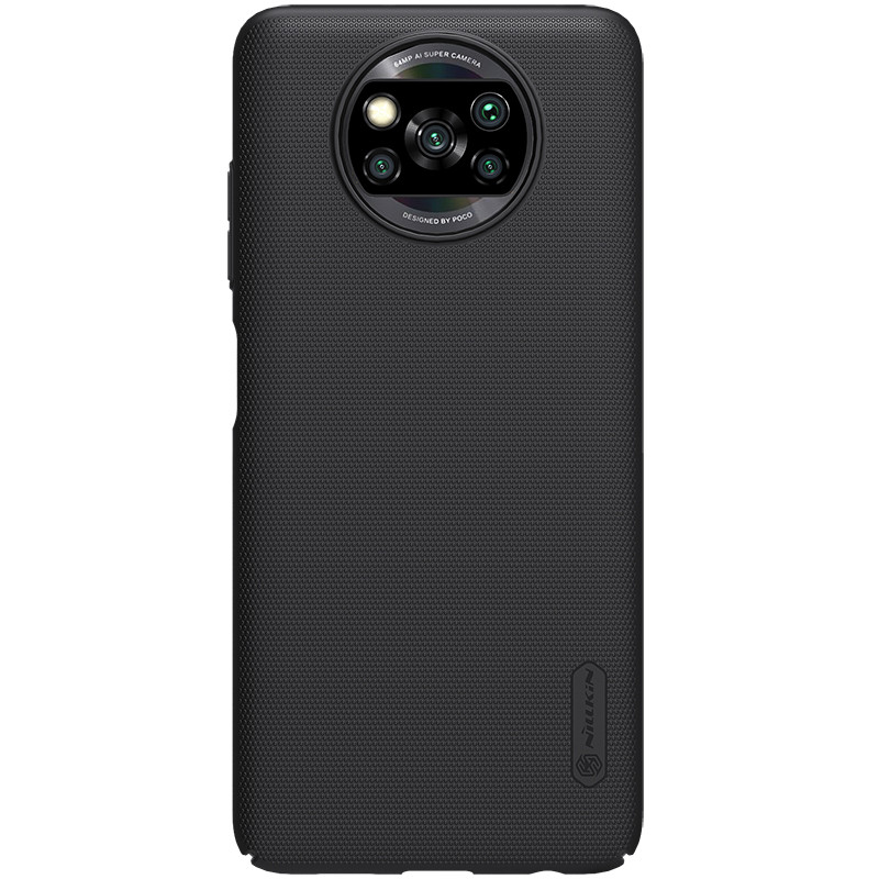 Nillkin Xiaomi Poco X3 NFC Super Frosted Shield Black Чохол Накладка Бампер