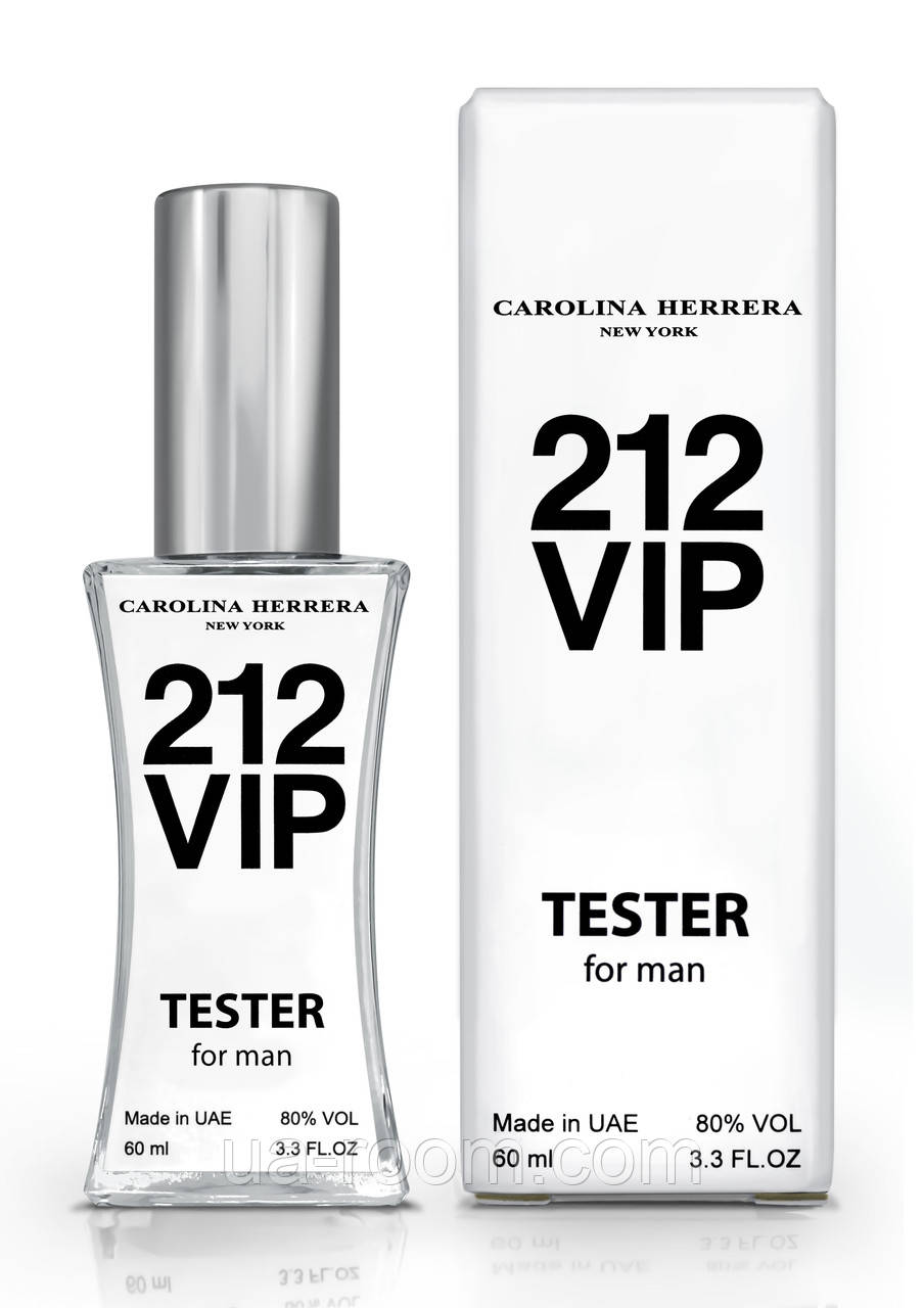 Тестер чоловічий Carolina Herrera 212 Vip Men, 60 мл
