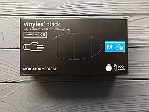 Рукавички вінілові "Vinylex black" чорні M 100 шт
