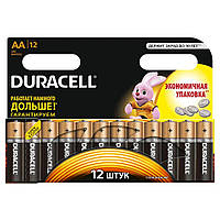 Батарейка АА 12шт/уп Duracell Basic 1.5V LR6 алкалиновая Бельгия