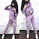 Костюм жіночий спортивний оксамитовий із капюшоном, фото 8