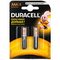 Батарейка ААА 2шт/уп Duracell Basic 1.5 V LR03 алкалінова Бельгія