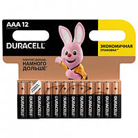 Батарейка ААА 12шт/уп Duracell Basic 1.5V LR03 алкалиновая Бельгия