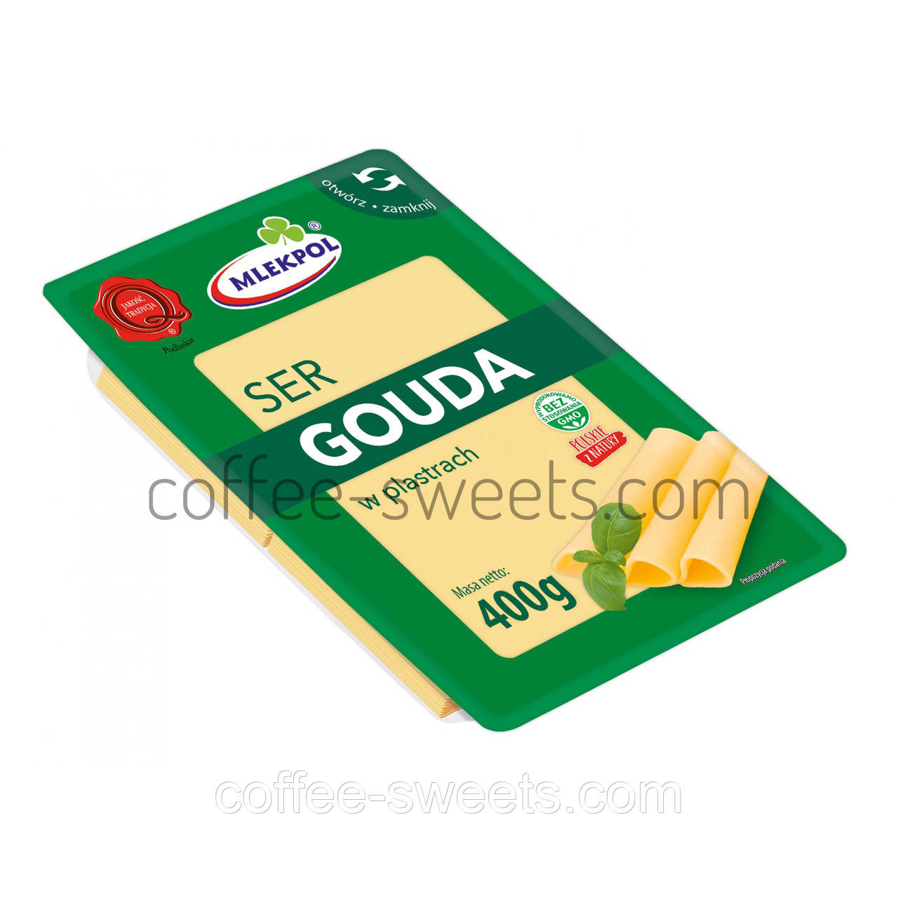 Сыр Ser Gouda w plastrach Mlekpol 400g