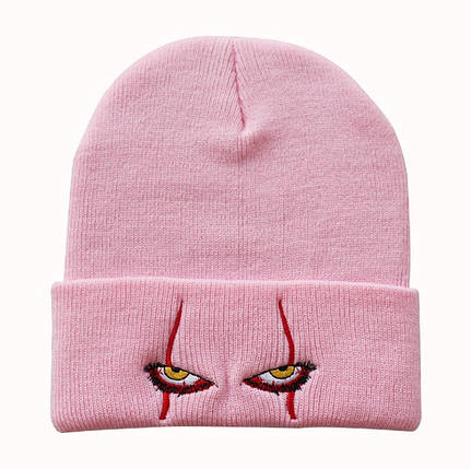 Шапка Pennywise страшні очі розмір One Size Рожева, фото 1