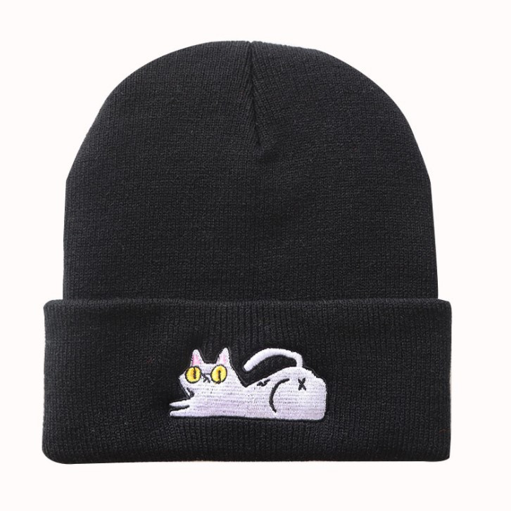 Шапка Грайливий котик розмір One Size Чорний