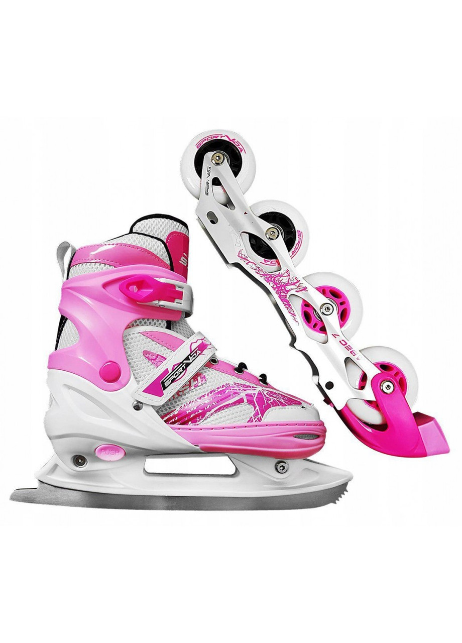 Роликові ковзани SportVida 4 в 1 SV-LG0018 Size 39-42 Pink