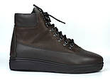 Зимові черевики шкіряні коричневі на хутрі чоловіче взуття великих розмірів Rosso Avangard Taiga Non Zip BS, фото 6