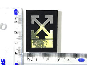 Нашивка Офф вайт/Off White 30х40 мм, фото 2