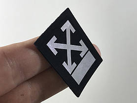 Нашивка Офф вайт/Off White 30х40 мм, фото 3