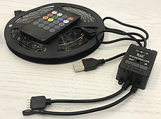 Музыкальная светодиодная RGB лента LED 5V 5050 + микрофон HLV 7373 5 м, фото 4
