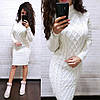 Плаття машинне в'язання під горло з довгим рукавом, фото 8