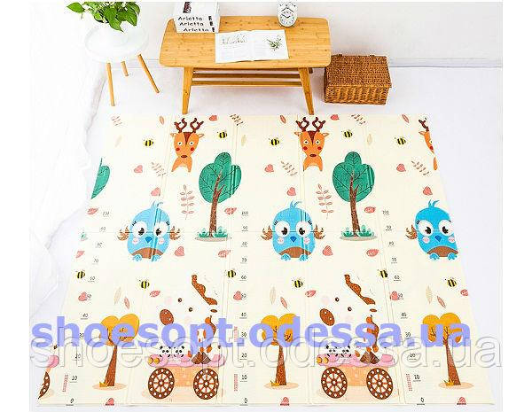 Бебіпол 1,8х2м дитячий розвивальний двосторонній термокилимок, фото 1