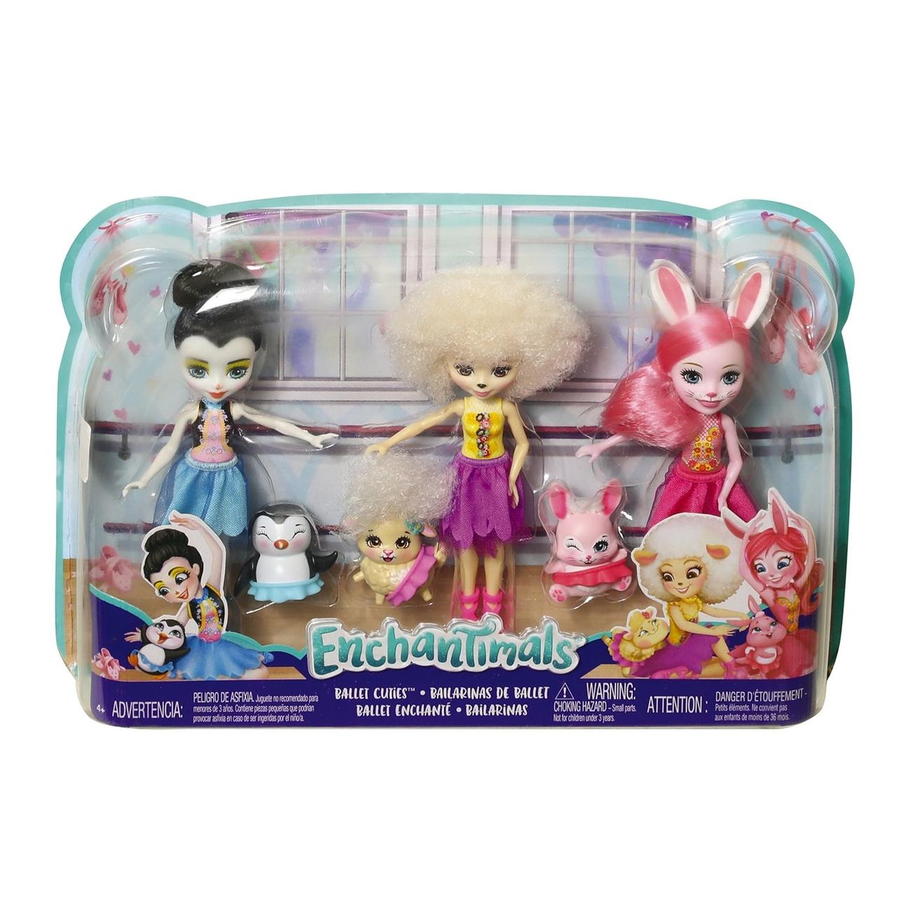Enchantimals набір Подружки-Балерини Ягня Лорна, Кролик Брі, Пінгвінчик Пріна (Энчантималс Подружки-балерины )
