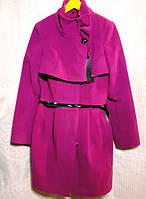 Пальто вовняне елегантне яскраве рожеве кашемірове 46-48