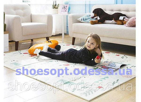Бебіпол 1,8х2м дитячий розвивальний двосторонній термокилимок, фото 1