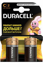 Батарейка LR14 2шт/уп C-бочка Duracell Basic 1.5 V алкалінова США