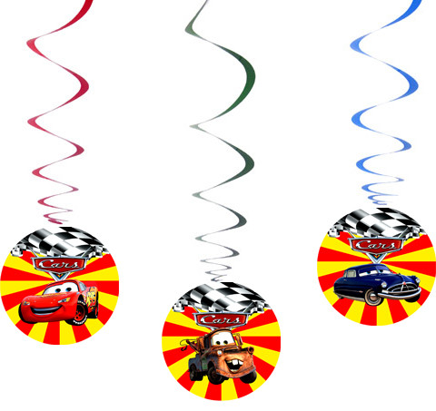 "Тачки" - Спіральки 6 шт. в уп., фото 1