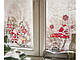 Багаторазові новорічні наклейки на вікна Санта Клаус Livarno Home 12 шт., набір новорічних наклейок 52 х 21 см, фото 3