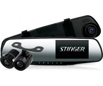 Дзеркало реєстратор Stinger ST DVR-M489FHD cam з камерою заднього ходу, фото 1