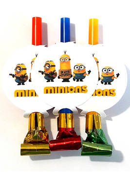 "Міньони" - Язички гудки (6 шт. в уп.)