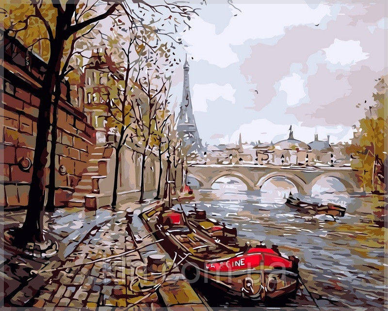 Картина за номерами Babylon VP343 Набережна Парижа 40 х 50 см, фото 1