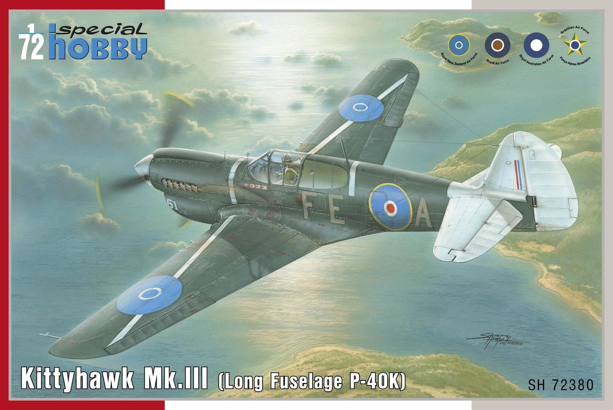 Пластикова модель 1/72 Special hobby 72380 Американський винищувач Kittyhawk Mk. III "P-40 K Long Fuselage"