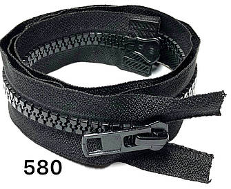 Блискавка тракторна Чорна 18см Тип 10 пластикова кишенькова на один бігунок