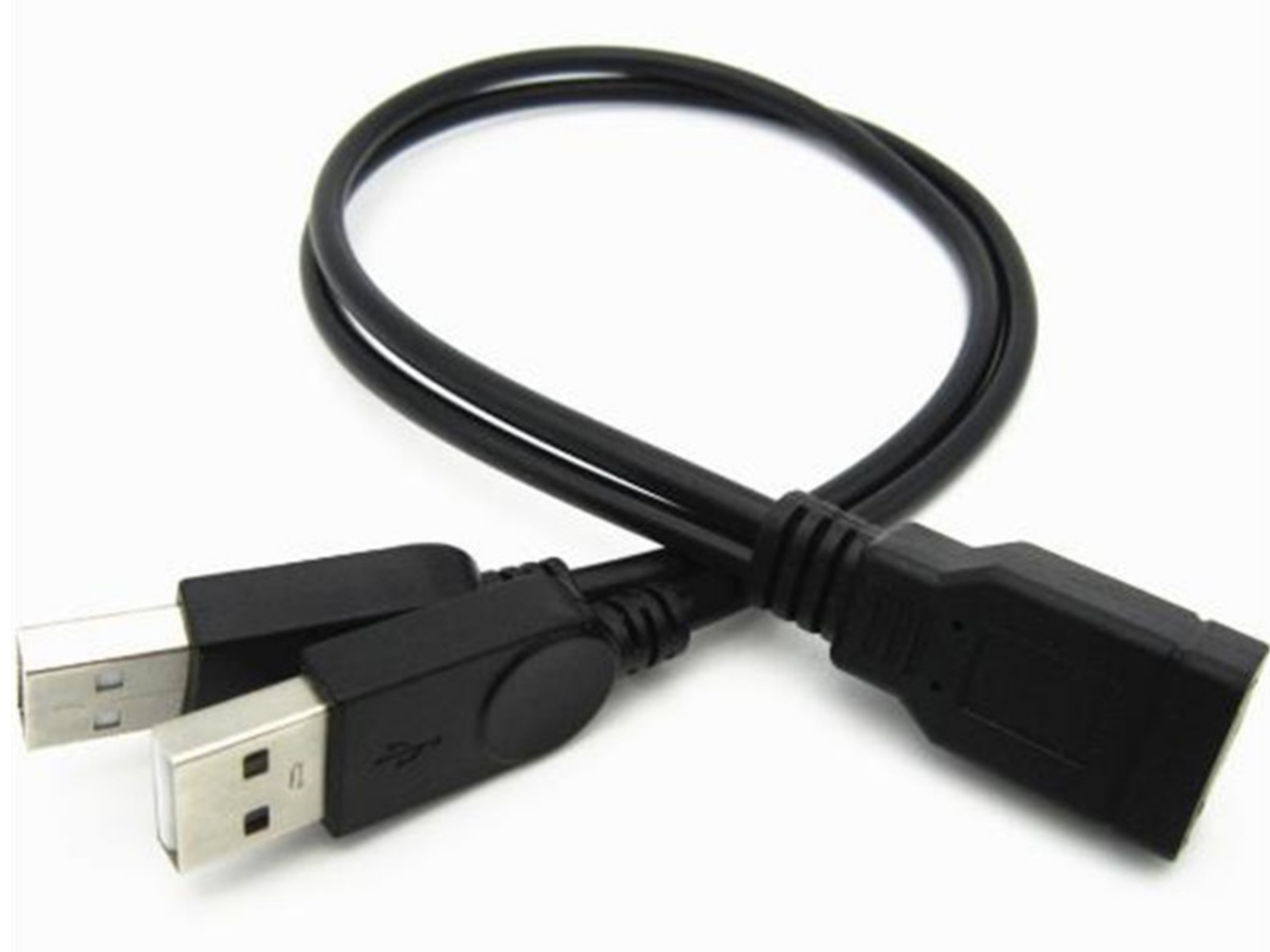 USB мама на 2 USB папа - данные и дополнительное питание, 30см - фото 3 - id-p1279751035