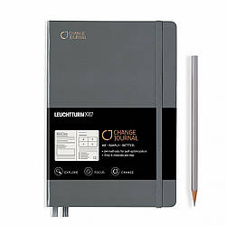 Блокнот Leuchtturm1917 Change Journal середній А5 14,5х21 см Антрацит Англ. (360443)
