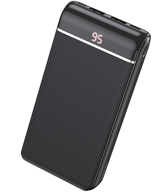 Повербанк з дисплеєм HOCO with Display Famous 20000mAh J59A |2USB/Type-C/Lightning, 2A| Чорний