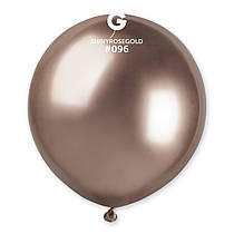 Латексні повітряні кульки 19" хром 96 рожеве золото 1шт Gemar