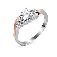 Серебряное кольцо с золотыми вставками Montana-10 размер:18;19;
