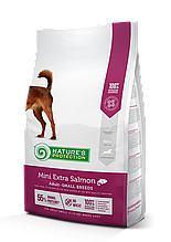 Natures Protection MINI EXTRA SALMON (ЛОСОСЬ) корм для собак малых пород, 7,5 кг