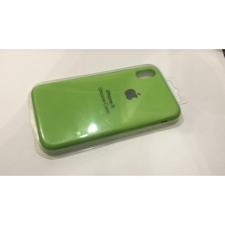 Чохол для Apple iPhone X силіконовий зелений