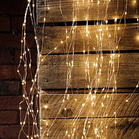 Новогодняя гирлянда конский хвост 200 LED по 2 м 10 линий лучи росы от сети