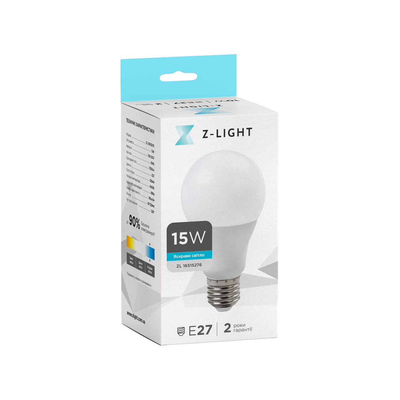 LED лампа А60 15W 6400k E27  ХОЛОДЕ СВІТЛО TL16015276, фото 1