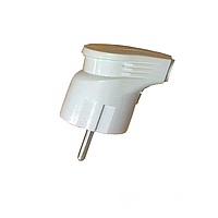 Electro House Вилка з заземленням кутова Garant біла