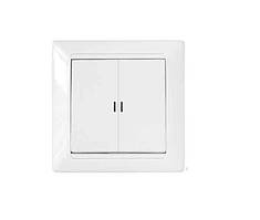 BYLECTRICA Вимикач С5 10-815 двоклавішний з підсвіткою прихованого монтажу