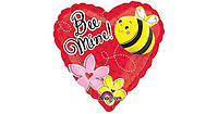 А 32" Multi Balloon Bee Mine Shape. Шар фольгированный Сердце Влюбленная пчелка, В УП 14 февраля