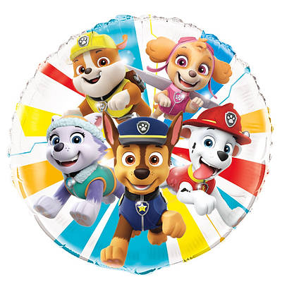 UN 18" Packaged Paw Patrol Foil Balloon. Щенячий патруль куля фольгована, В ПЗ