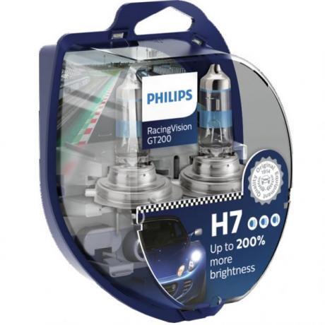 Автомобільні лампи H7 Philips Racing Vision GT200 12972RGTS2, галогенова лампа для авто