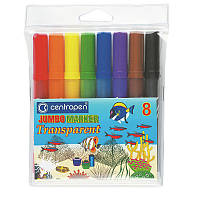 Фломастери Centropen 8580/08 JUMBO TRANSPARENT, набір 8 шт