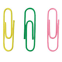 Скріпки кольорові, 28 мм, 100 шт.