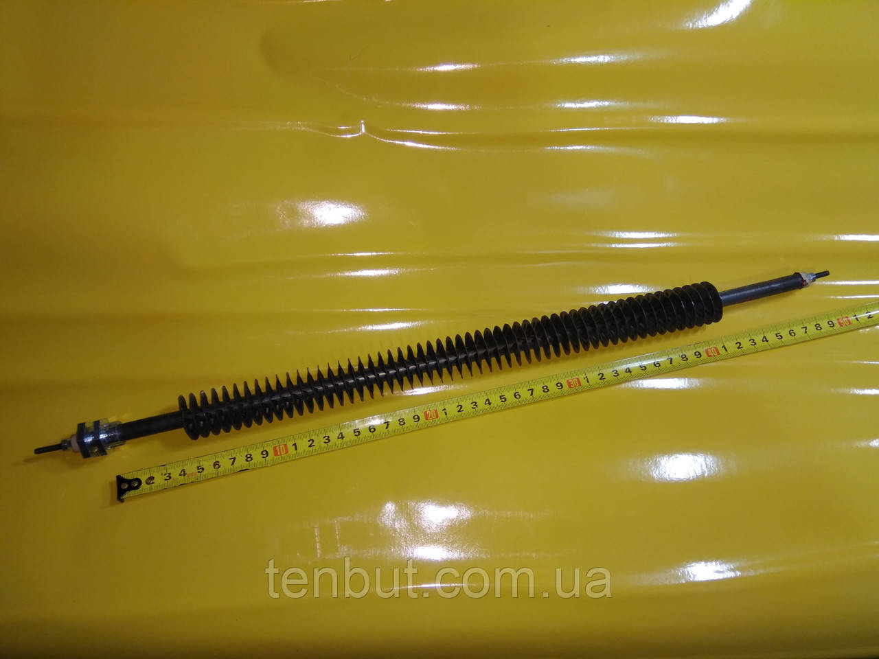 Тен повітряний оребрений прямий Ø13х30 мм./L-490 мм/650 Вт./різа м-16 мм. чорний метал Туреччина, фото 1