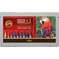 Олівці KOH-I-NOOR кол. акв. бездерев. Progresso, 12шт., Мет.уп